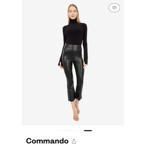 Commando cropped flare faux leather leggings